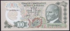 6.EMİSYON 2.TERTİP 100 LİRA F79 605642 ÇİLALTI