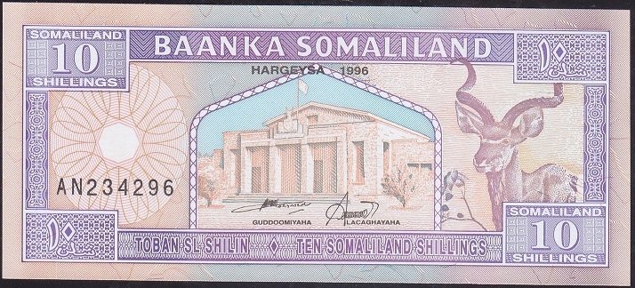 SOMALİLAND 10 ŞİLİN 1994 ÇİL P-2