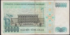 7.EMİSYON 1.TERTİP 50000 LİRA B48 406688 ÇOK TEMİZ +