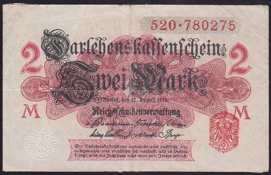 ALMANYA 2 MARK 1914 ÇOK TEMİZ