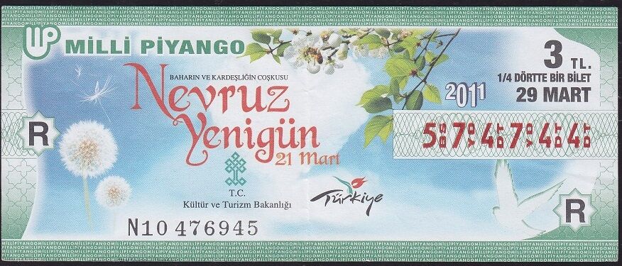 2011 29 Mart Çeyrek Bilet - R Serisi - Nevruz
