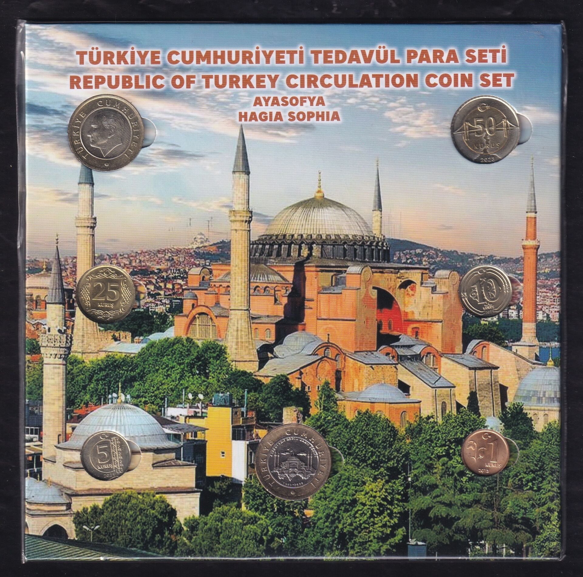 Türkiye Cumhuriyeti Tedavül Madeni Para Seti Ayasofya