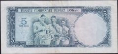 5.Emisyon 3.Tertip 5 Lira G45 444426 Çok Temiz ++
