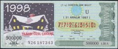 1997 31 Aralık Çeyrek Bilet - U Serisi
