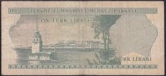 6.EMİSYON 1.TERTİP 10 LİRA C18 455237 ÇOK TEMİZ