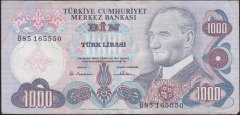 6.Emisyon 1.Tertip 1000 Lira B85 165550 Çok Temiz