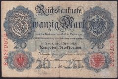 ALMANYA 20 MARK 1910 ÇOK TEMİZ eski para koleksiyon gökçe janus