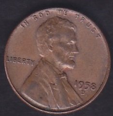 AMERİKA 1 CENT 1958 D
