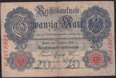 Almanya 20 Mark 1908 Çok Temiz