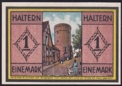 Almanya 1 Mark Notgeld 1921 Çil Filigranlı