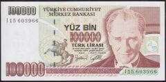 7.Emisyon 3.Tertip 100000 Lira I15 603966 Çilaltı