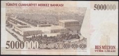7.Emisyon 5 000 000 Lira G34 348140 Çok Temiz+
