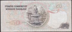 6.Emisyon 2.Tertip 50 Lira J01 307055 Çok Temiz