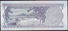6.Emisyon 2.Tertip 5 Lira K76 017655 Çok Çok Temiz+