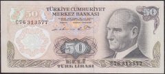 6.Emisyon 1.Tertip 50 Lira C76 313577 Çilaltı