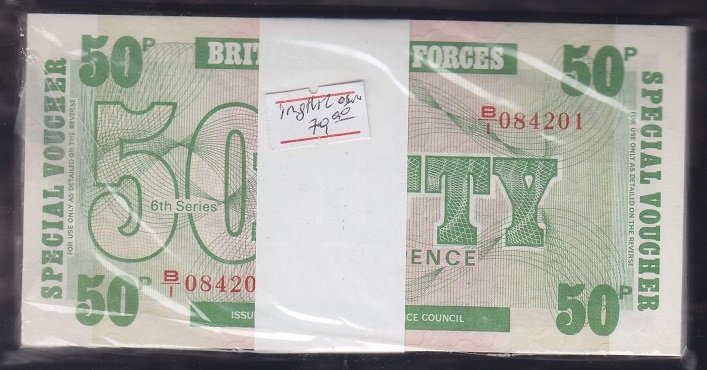 İNGİLTERE 50 PENCE DESTE ÇİL (100 ADET)