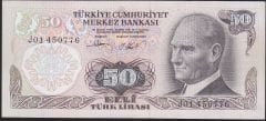 6.Emisyon 2.Tertip 50 Lira J01 450776 Çilaltı Çil