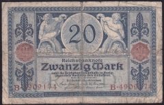 ALMANYA 20 MARK 1915 TEMİZ eski para satan yerler