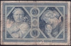 ALMANYA 20 MARK 1915 TEMİZ eski para satan yerler