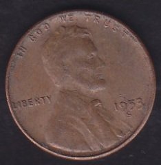 AMERİKA 1 CENT 1953 S