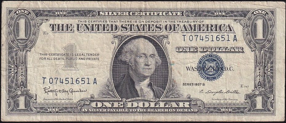 Amerika 1 Dolar 1957B Çok Temiz
