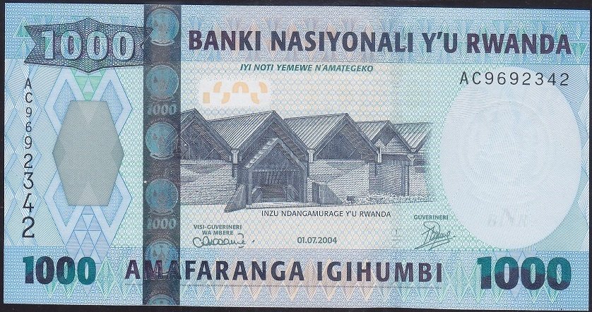 Rwanda 1000 Frank 2004 ÇİL Pick 31