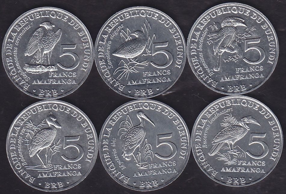 Burundi 6 Adet Madeni Para Seti 2014 Çil