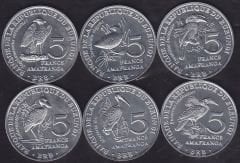 Burundi 6 Adet Madeni Para Seti 2014 Çil