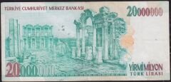 7.Emisyon 20 000 000 Lira F18 861527 Çok Temiz+