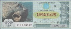 1992 29 Kasım Çeyrek Bilet - G Serisi - Karatepe Adana