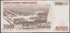 7.Emisyon 5 000 000 Lira G47 136572 Çok Temiz+