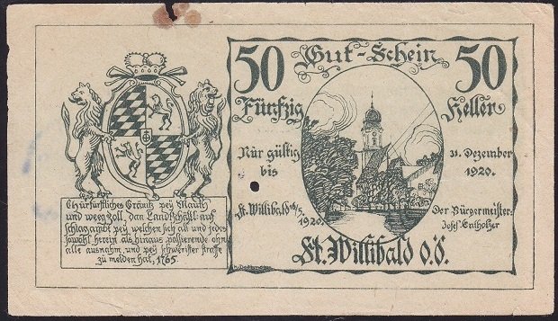 AVUSTURYA 50 HELLER 1920 ÇOK TEMİZ