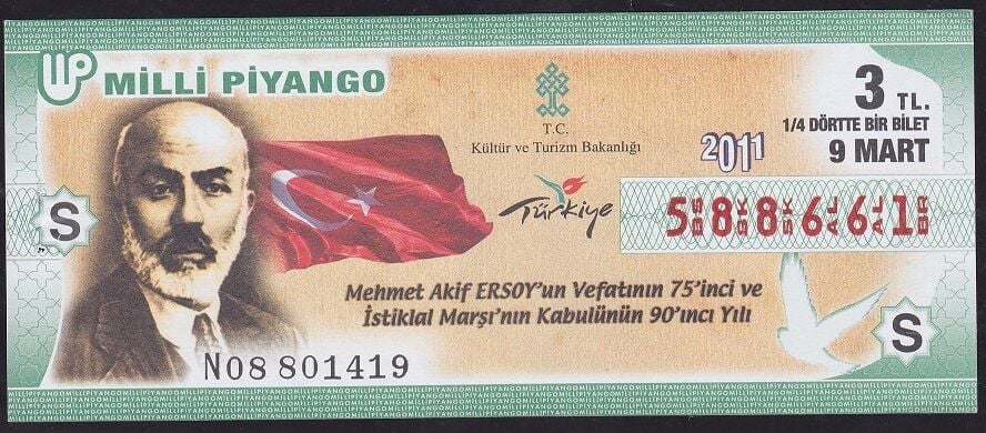 2011 9 Mart Çeyrek Bilet - S Serisi