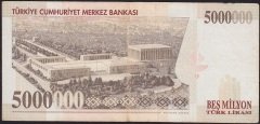 7.Emisyon 5 000 000 Lira F70 764933 Çok Temiz