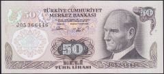 6.Emisyon 2.Tertip 50 Lira J05 366446 Çilaltı Çil