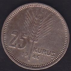 1946 Yılı 25 Kuruş