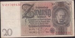 Almanya 20 Mark 1929 Çok Temiz