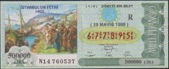 1999 29 Mayıs Çeyrek Bilet - R Serisi