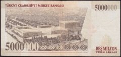 7.Emisyon 5 000 000 Lira F62 520896 Çok Temiz