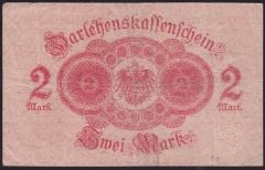 Almanya 2 Mark 1914 Çok Temiz Kırmızı Seri Numara