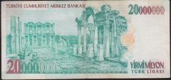 7.Emisyon 20 000 000 Lira F23 047429 Çok Temiz+