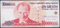 7.Emisyon 10 000 000 Lira D54 395486 Çok Çok Temiz