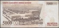 7.Emisyon 5 000 000 Lira G44 588329 Çok Temiz+