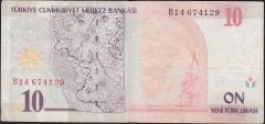 8.Emisyon 10 YTL B14 674129 Çok Temiz