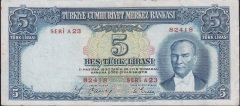 2.Emisyon 5 Lira A23 82418 Çok Temiz +