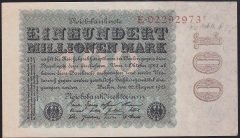 ALMANYA 100 MİLYON MARK 1923 ÇÇT ÇİLALTI