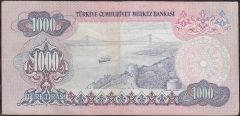 6.Emisyon 1.Tertip 1000 Lira B19 153933 Çok Temiz +