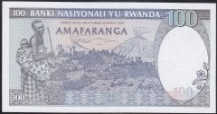 Rwanda 100 Frank 1989 Çil Pick 19 ( Z Serisi )