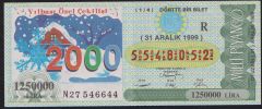 1999 31 Aralık Çeyrek Bilet - R Serisi