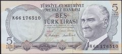 6.Emisyon 2.Tertip 5 Lira K66 176510 Çilaltı